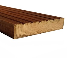 Terrassilaud PHL, immutatud pruun GROOVED